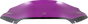 KLOCK WERKS Kolor Flare Windshield Purple for 2015–2025 FLTR, KWW-01-0666