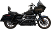 BASSANI XHAUST Sweeper Radial Exhaust System with Heat Shields - Black (Part Number: 1F21FB)