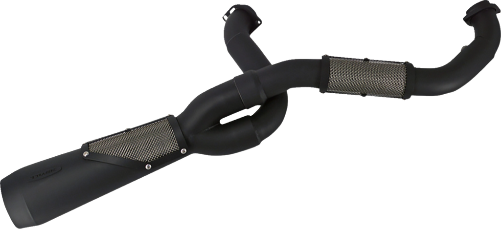 TRASK TM-5131BK 2-into-1 Big Sexy Exhaust System with Black Finish