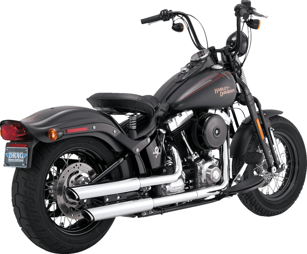 Vance & Hines 3-Inch Twin Slash Slip-On Mufflers Chrome Part 16842