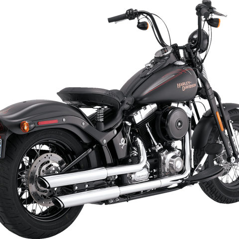 Vance & Hines 3-Inch Twin Slash Slip-On Mufflers Chrome Part 16842