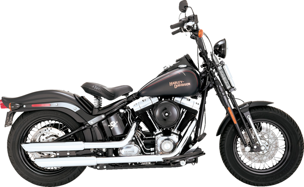 Vance & Hines 3-Inch Twin Slash Slip-On Mufflers Chrome Part 16842