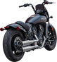 S&S Cycle Grand National Chrome Slip-On Mufflers 4110-156 for Indian Scout