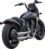 S&S Cycle Grand National Chrome Slip-On Mufflers 4110-156-R for Indian Scout