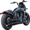 S&S Cycle Grand National Black Slip-On Mufflers for Indian Scout, 4110-266