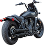 S&S Cycle Grand National Black Slip-On Mufflers for Indian Scout, 4110-266