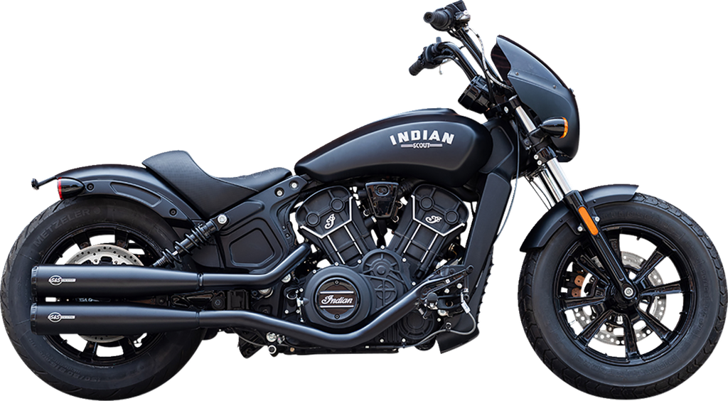 S&S Cycle Grand National Black Slip-On Mufflers for Indian Scout, 4110-266