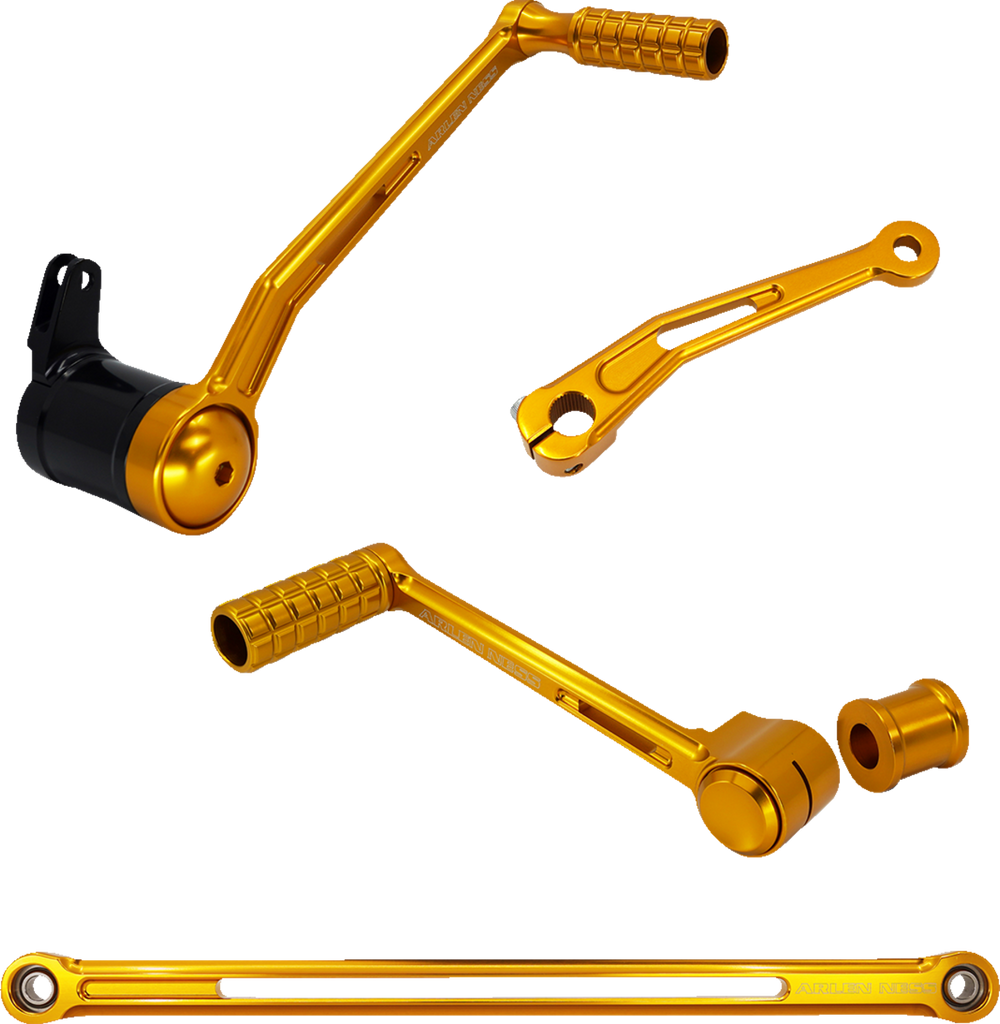 Arlen Ness SpeedLiner Foot Control Kit - Solo - Gold (Part #420-104)