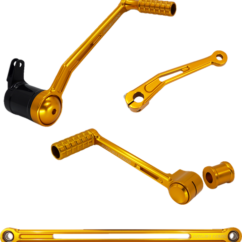 Arlen Ness SpeedLiner Foot Control Kit - Solo - Gold (Part #420-104)