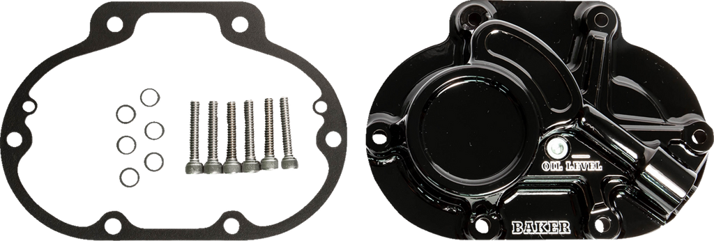 BAKER DRIVETRAIN Function-Formed* Transmission Side Cover - Mechanical - Big Twin - Gloss Black BD-10605-A