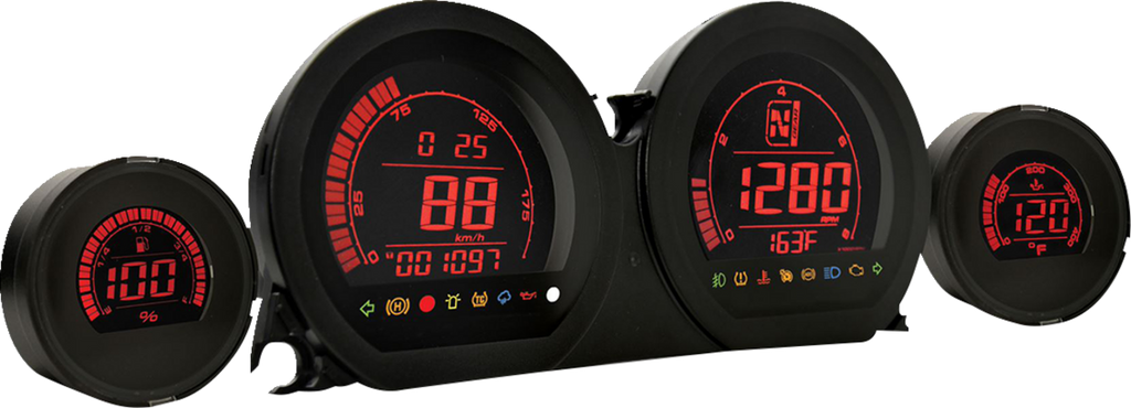 KOSO NORTH AMERICA HD-03 - Four-Piece LCD Gauge Kit - Eight Changeable Colors BA064902 - Team Dream Rides