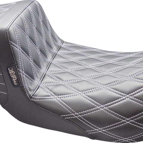 LE PERA Tailwhip Seat - Double Diamond with Titanium Thread - Black - FL '08-'24 LK-587DD-TTM - Team Dream Rides