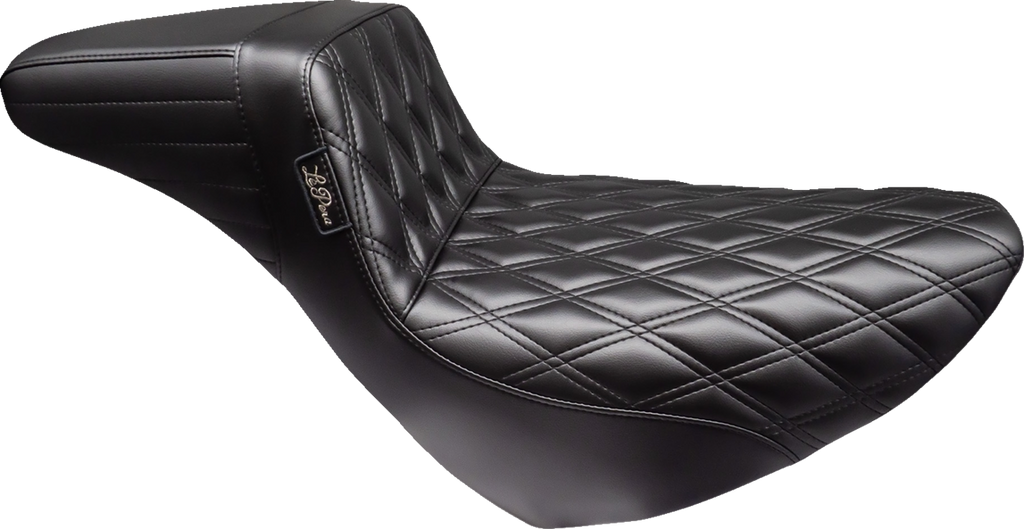 LE PERA Kickflip Daddy Long Legs Low Rider Seat - Double Diamond - Black - FL/FX '18-'23 LYR-590DLDD - Team Dream Rides