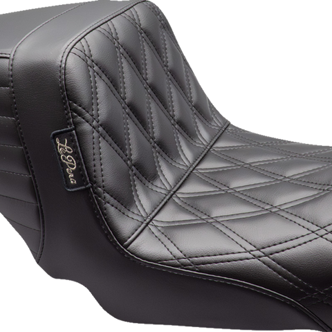 LE PERA Kickflip Up Front Seat - Double Diamond - Black - Dyna '06-'17 - LKU-591DD - Team Dream Rides