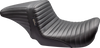 LE PERA Kickflip Up Front Seat - Pleated - Black - Dyna '06-'17 LKU-591PT - Team Dream Rides