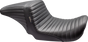 LE PERA Kickflip Up Front Seat - Pleated - Black - Dyna '06-'17 LKU-591PT - Team Dream Rides