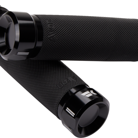 KHROME WERKS Klassic Grips - Custom Contour for 1-Inch Bars - Black, Part Number 500180