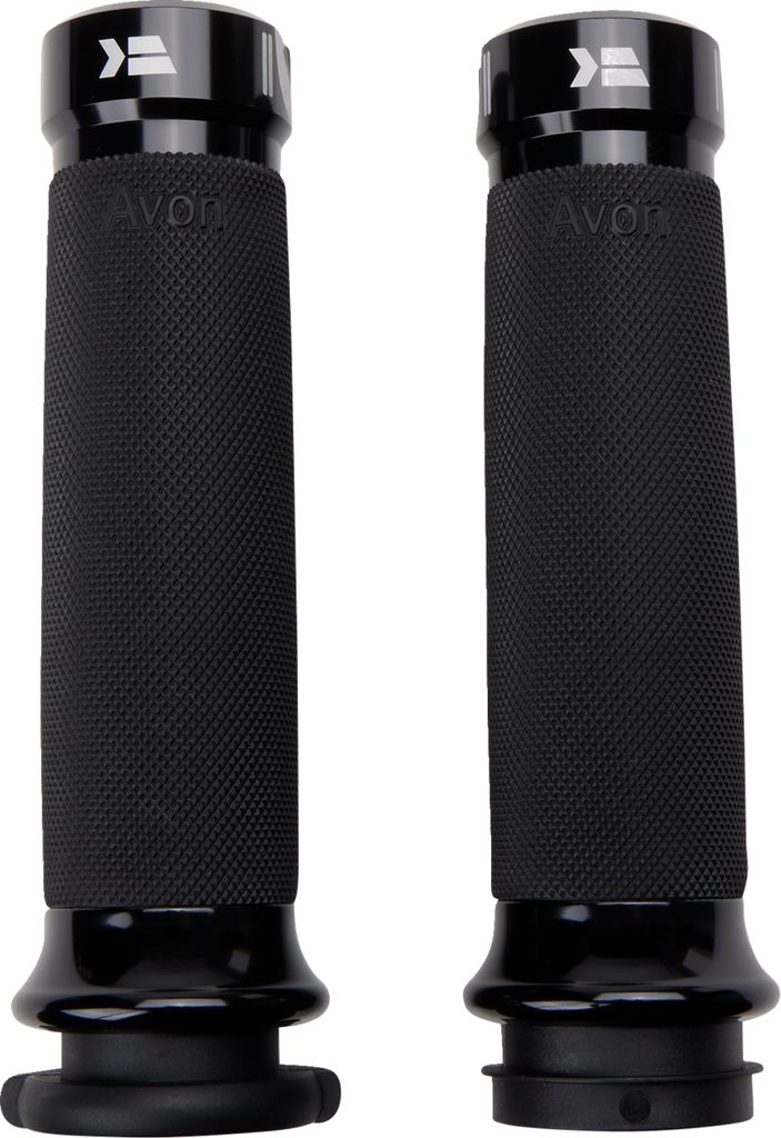 KHROME WERKS Klassic Grips - Custom Contour for 1-Inch Bars - Black, Part Number 500180