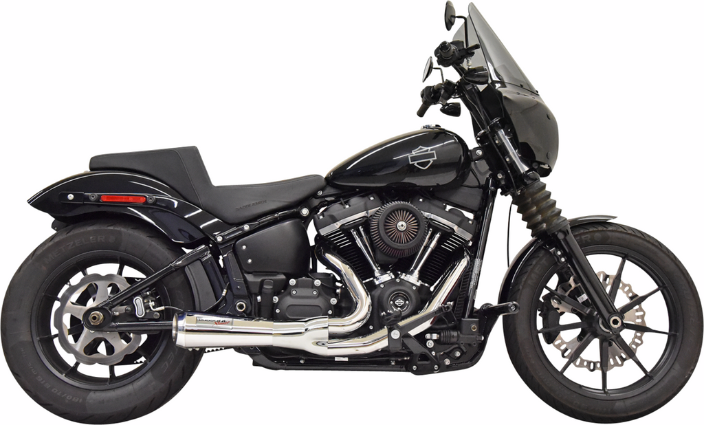 Bassani Xhaust 2-into-1 Ripper Short Exhaust System for Harley Davidson - Chrome - Part Number 1S73E