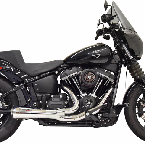 Bassani Xhaust 2-into-1 Ripper Short Exhaust System for Harley Davidson - Chrome - Part Number 1S73E