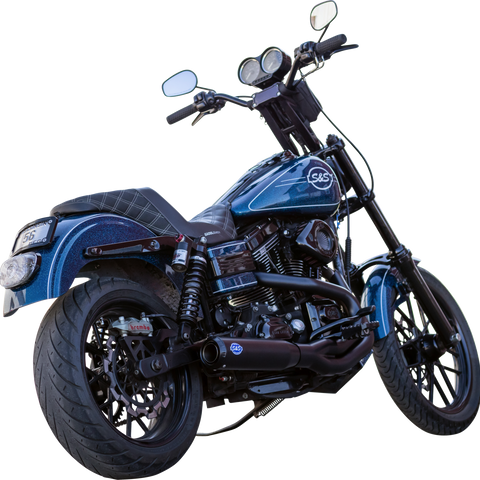 S&S CYCLE 2-into-1 Qualifier Exhaust System - Guardian Black 550-1098 - Team Dream Rides