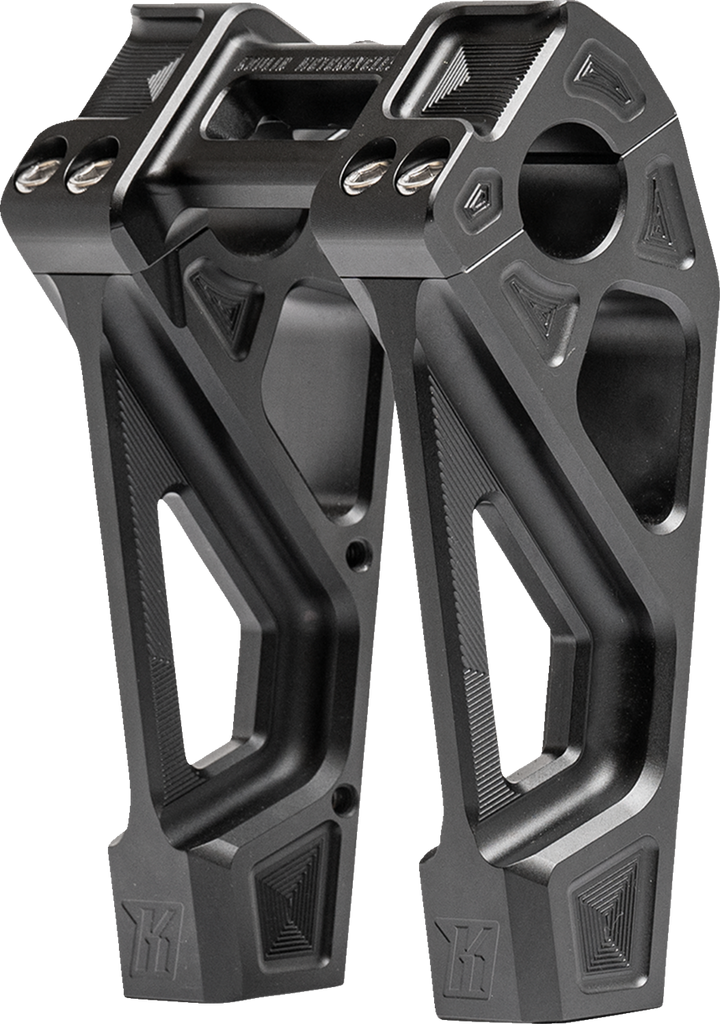 KODLIN USA Risers - Fastback - Includes Clamp - 6" - Black K55129 - Team Dream Rides