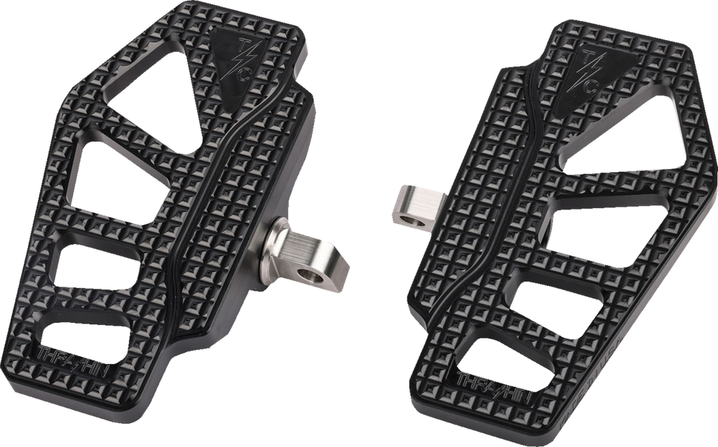 THRASHIN SUPPLY CO. Apex Mini Floorboards for Drivers - Black (Part TSC-2217-1-D)