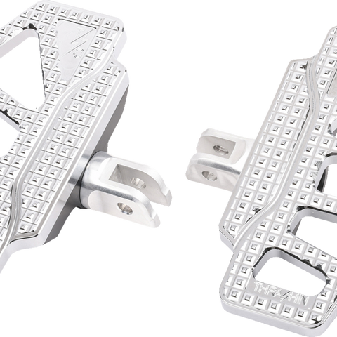 THRASHIN SUPPLY CO. Apex Mini Floorboards - Front - Chrome TSC-2217-3-SF