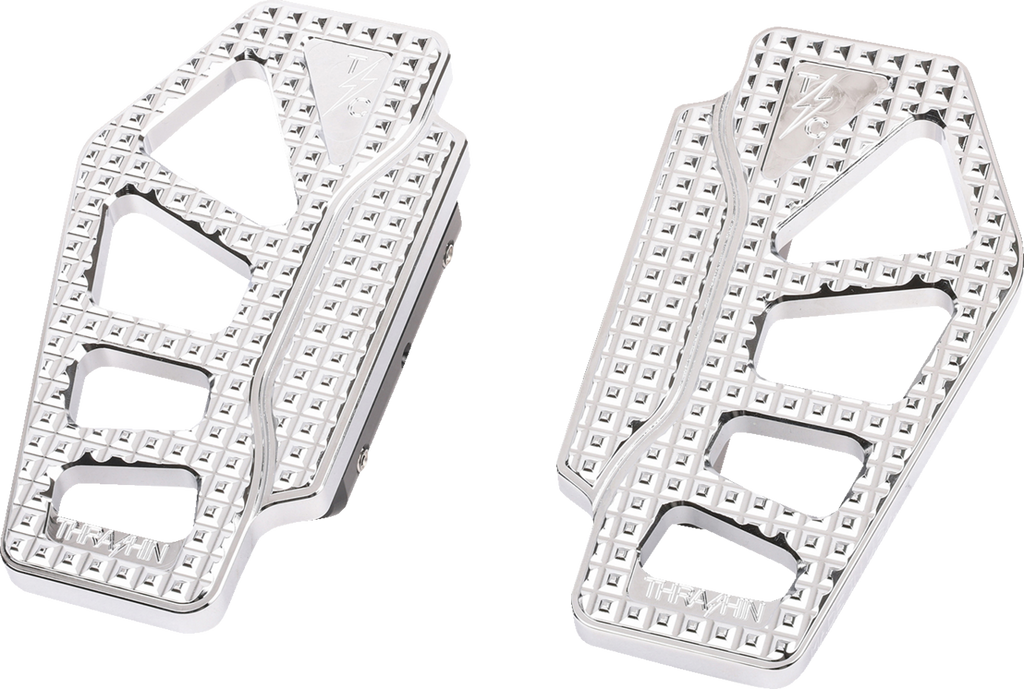 THRASHIN SUPPLY CO. Apex Mini Passenger Floorboards Chrome TSC-2217-3-BR