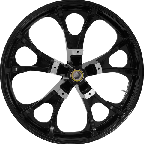 COASTAL MOTO Wheel - Largo 3D - Front - Dual Disc/with ABS - Black/Chrome 3D-LGO213SB-ABST - Team Dream Rides