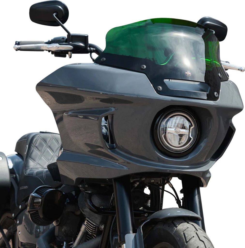 Klock Werks Kolor Flare Windshield, Green, for 2022-2026 Harley-Davidson FXLRST, KWW-02-0625