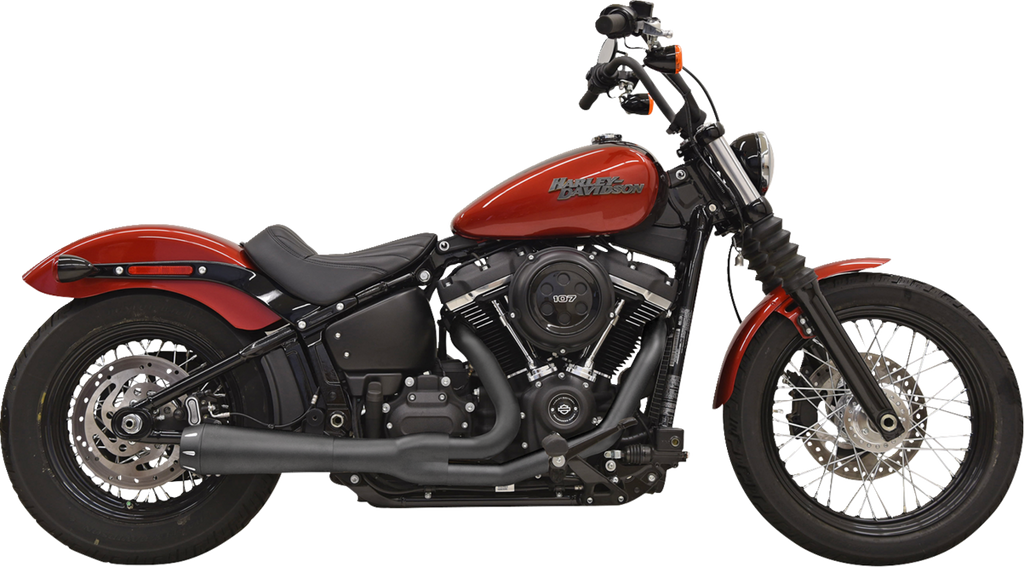 BASSANI XHAUST 1S72RBE Road Rage III 2-into-1 Exhaust System for Motorcycles - Black Finish