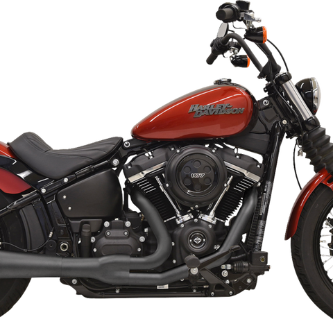 BASSANI XHAUST 1S72RBE Road Rage III 2-into-1 Exhaust System for Motorcycles - Black Finish