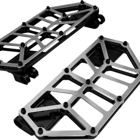 KODLIN USA NXL Floorboards - Black w/ Stainless Steel Cover K73253 - Team Dream Rides