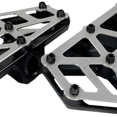 KODLIN USA NXL Mini Floorboards - Black w/ Stainless Steel Cover K73254 - Team Dream Rides