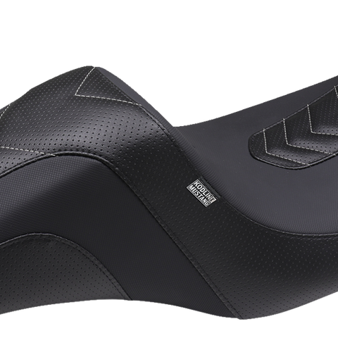 MUSTANG Signature Series Squareback* - Gripper Vinyl - Chevron - Gunmetal Stitch - FL '08-'24 76322GM - Team Dream Rides