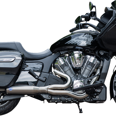 S&S Cycle 2-Into-1 Qualifier Exhaust System - Race Only - Brushed Stainless Steel (Part #550-1082)