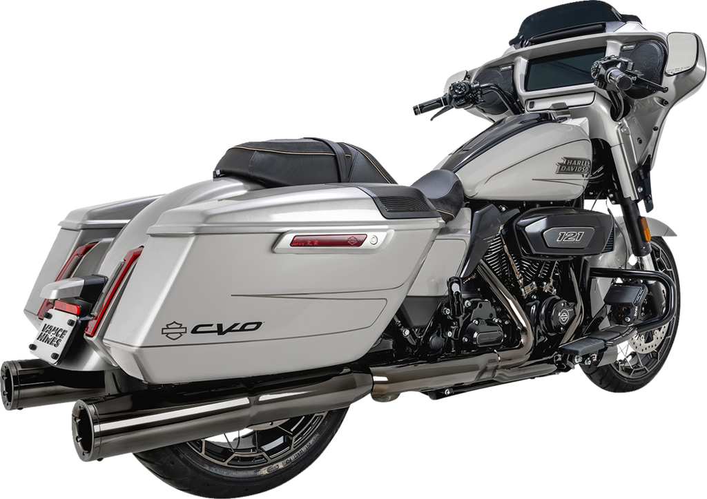VANCE & HINES Hi-Output Slip-On Mufflers 16468 for High-Performance Motorcycles, Dark Chrome Finish