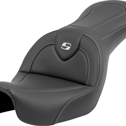 SADDLEMEN Roadsofa* Carbon Fiber Seat - Carbon Fiber - without Backrest - FXD '06-'17 806-04-185 - Team Dream Rides