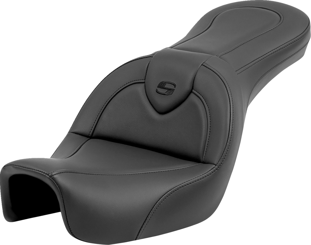 SADDLEMEN Roadsofa* Seat - without Backrest - Black/Black Stitching - FXD '06-'17 806-04-187 - Team Dream Rides