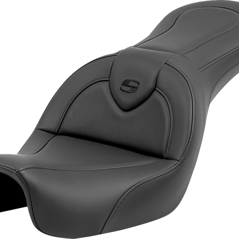 SADDLEMEN Roadsofa* Seat - without Backrest - Black/Black Stitching - FXD '06-'17 806-04-187 - Team Dream Rides