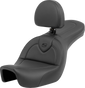 SADDLEMEN Roadsofa* Seat - with Backrest - Black/Black Stitching - FXD '06-'17 806-04-187BR - Team Dream Rides