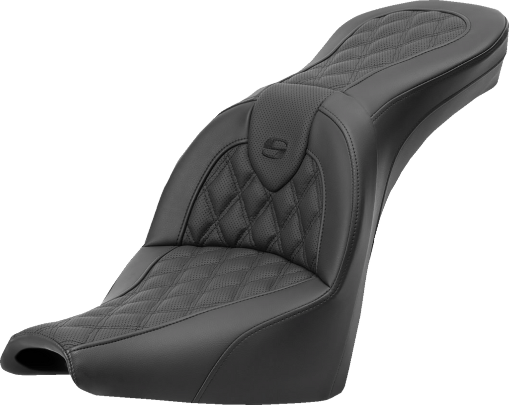 SADDLEMEN Roadsofa* Seat - Lattice Stitch - without Backrest - FXBB/FXST '18-'23 818-30-182 - Team Dream Rides