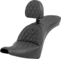 SADDLEMEN Roadsofa* Seat - Lattice Stitch - with Backrest - FXBB/FXST '18-'23 818-30-182BR - Team Dream Rides