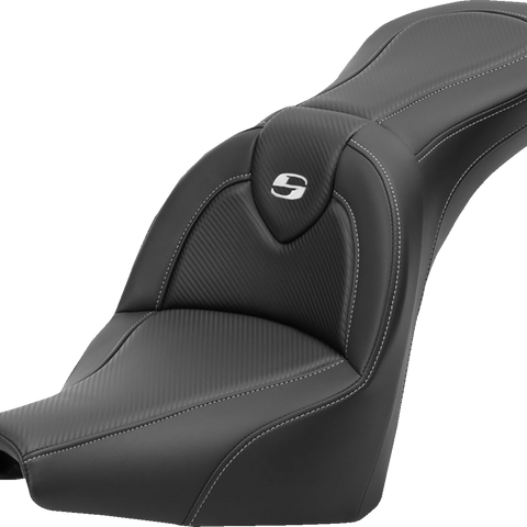 SADDLEMEN Roadsofa* Carbon Fiber Seat - Carbon Fiber - without Backrest - FXBB/FXST '18-'23 818-30-185 - Team Dream Rides