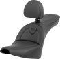 SADDLEMEN Roadsofa* Seat - with Backrest - Black/Black Stitching - FXBB/FXST '18-'23 818-30-187BR - Team Dream Rides