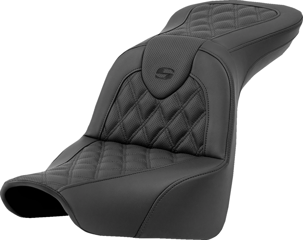 SADDLEMEN Roadsofa* Seat - Lattice Stitch - without Backrest - FXLR/FLSB '18-'23 818-29-182 - Team Dream Rides