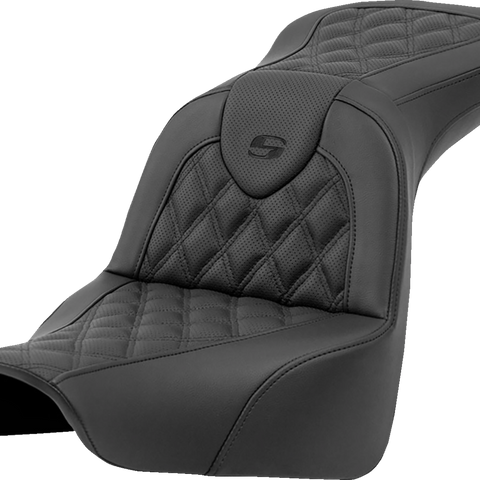 SADDLEMEN Roadsofa* Seat - Lattice Stitch - without Backrest - FXLR/FLSB '18-'23 818-29-182 - Team Dream Rides