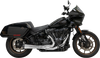 Bassani Xhaust Road Rage III 2-Into-1 Exhaust System for Motorcycles - Chrome 1S81RE