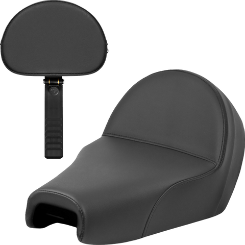 SADDLEMEN Solo Seat - Plain - XL '04-'22 807-03B-0040 - Team Dream Rides